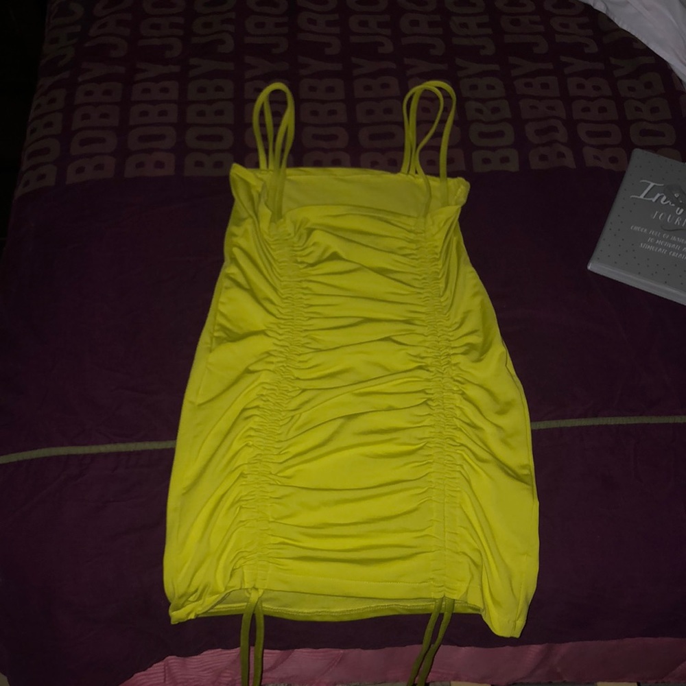 Fitted Neon Yellow Dress